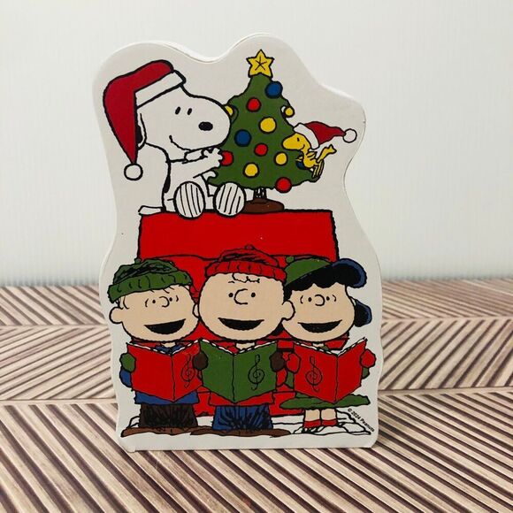 Peanuts Christmas Wood Block Tabletop Decor - Picture 1 of 5
